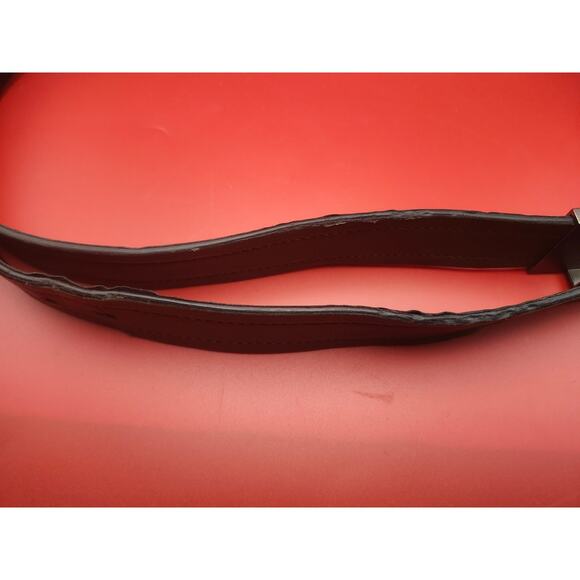 Men’s Brown Leather Belt 3X 50–52 Brushed Silver Buckle Classic Dress Casual - Picture 8 of 8